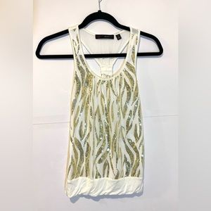 Gold Sequined Tank Top - Small